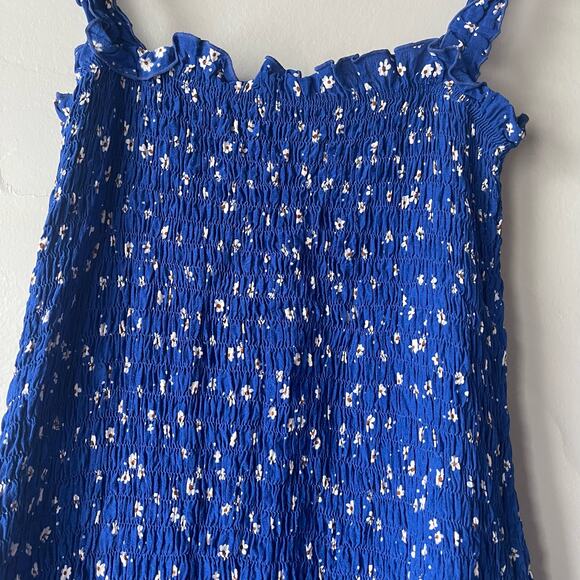 Faithfull the Brand Del Mar Mini Dress in Cobalt Betina Floral Size 2 - Picture 7 of 13